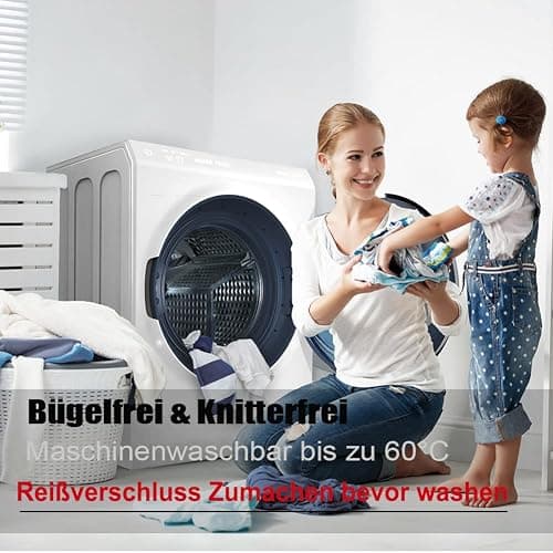 Soifox Bettwäsche 200x220 Beige - aus Mikrofaser Bügelfrei & Knitterfrei Bettbezug 200 x 220 Set mit 80x80 cm Kissenbezug 2er Set Bettwasche mit Reißverschluss thumbnail 5