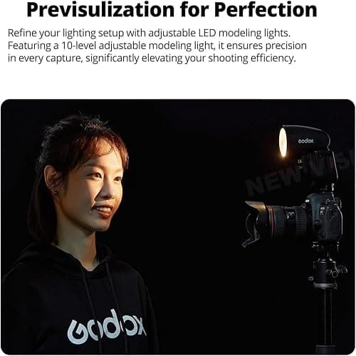 Godox V1 Pro S V1Pro S USA Version Camera Flash for Sony Camera Flash Speedlite Speedlight,76Ws 2.4G TTL 1/8000 HSS,500 Full Power Flashes,1.3s Recycle Time,2980mAh Li-ion Battery,LED Modeling Lamp thumbnail 7