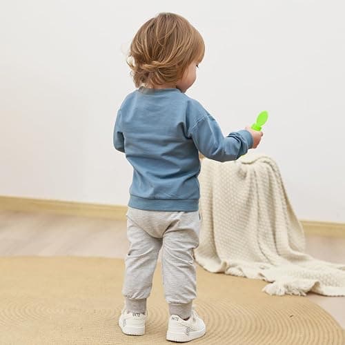 Yvowming Baby Boy Clothes Fall Clothes Truck Print Long Sleeve Pullover Tops + Pant Sets Toddler Winter Outfits thumbnail 3