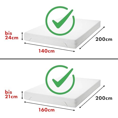 Jacobson Jersey Spannbettlaken Spannbetttuch Baumwolle Bettlaken (140x200-160x200 cm, Grau) thumbnail 2