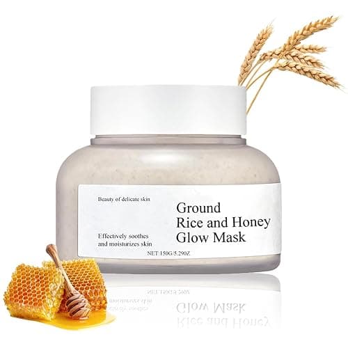 Rice Beauty Mask,Gesichtsmaske Reis & Honig, Nährende Maske Beauty, Reis Clay Mask deckt die Hautpflege ab, zum Reparieren Sie die Hautbarriere,Feuchtigkeitsspendend,Straffende Haut,Für Alle Hauttypen - Image 1