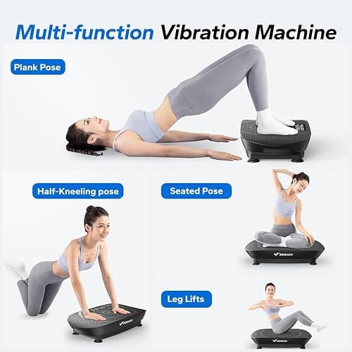 MERACH CV30 Pro Curved Vibration Plate Exercise Machine, Powerful & Quiet | 400lbs Capacity, Whole Body Workout Equipment for Lymphatic Drainage, Shake Plate with Bluetooth & Auto ON/OFF for Home Gym thumbnail 6