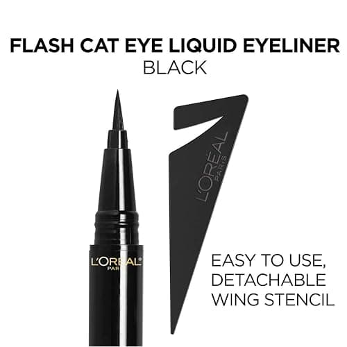 L'Oreal Paris Makeup Infallible Flash Cat Eye Waterproof Liquid Eyeliner, Black, 0.44 oz. thumbnail 7