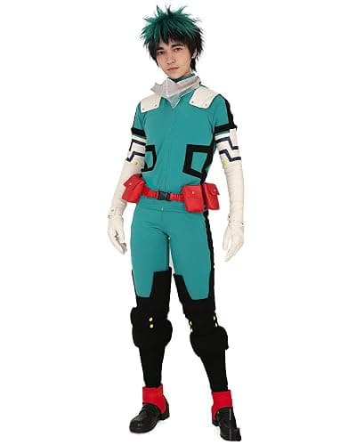 Puruuige my hero academia Cosplay Costume Set Midoriya Izuku Cosplay Outfits Set Cartoon Jumpsuit Bodysuits for Halloween for Kids and Adult thumbnail 2