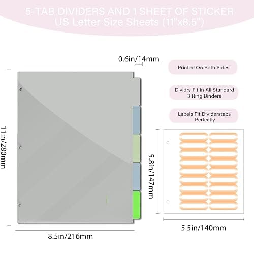 Etzul 3 Ring Binder 1 inch with Clipboard - White & Pink Bow Design, Includes Dividers, File Bag & Spine Label - Classic and Elegant for School or Work, Holographic Waterproof Film thumbnail 2