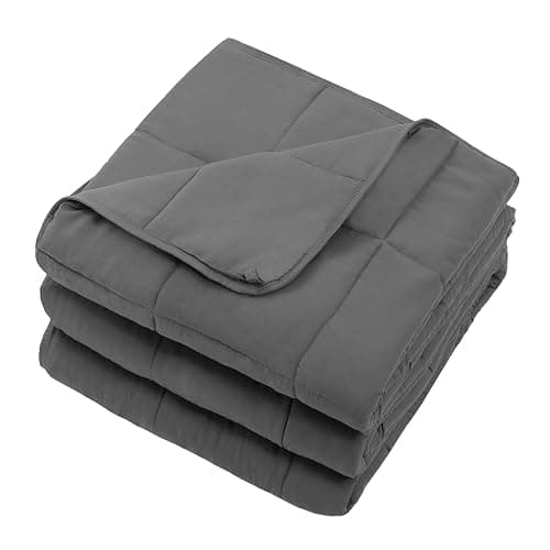 Weighted Blanket for Adults 20lbs, 48"x72", Twin Full Size Cooling Heavy Throw Blanket for 130-220lbs, Microfiber Soft Thick Big Blankets Weighted Comforter Breathable Gift for Sleeping, Grey thumbnail 7