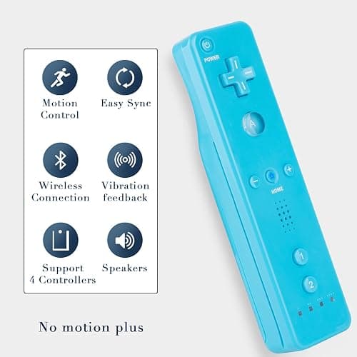 XiQiDianr Wii Remote Controller and Nunchaku Controller,Wii Controller with Nunchuck, Used for Wii/Wii U Console, with Silicone Case and Wrist Strap (Pink+Blue) thumbnail 4