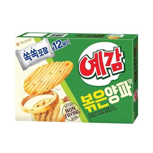 ORION Ye Gam Onion 204g 1 Pack, Korean Snack Non Fried Baked Potato Chips (예감) - Image 1