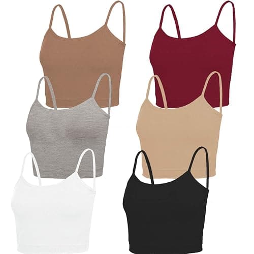 NEWITIN 4 Pack Spaghetti Strap Camisole Top Adjustable Strap Tank Top for Women - Image 1