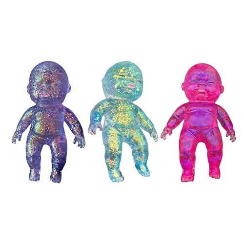 1PCS Squishy Babies Glitter Ultra Soft,Glitter Baby Squishy,Slow Rise Relaxing Sensory Fidget Relief Anxiety Stress,Soft Squeeze for Desk Toys,Party Decorations & Birthday Gifts(Purple) thumbnail 3