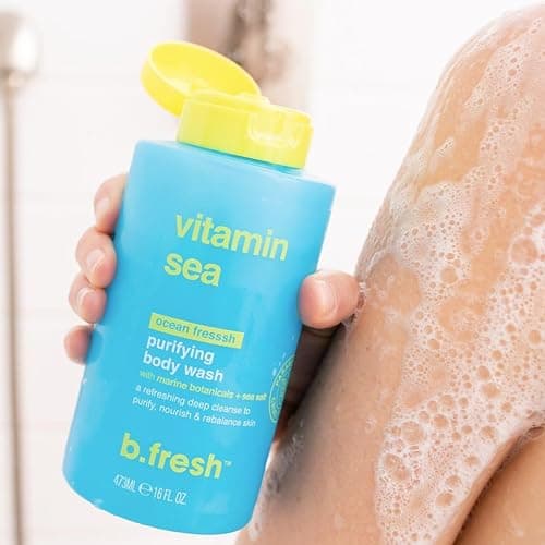 b.fresh Ocean Fresh Body Wash | Vitamin Sea - Nourishing Body Cleanser w/Sea Salt, Cruelty Free, Paraben Free, 16 Fl Oz thumbnail 5