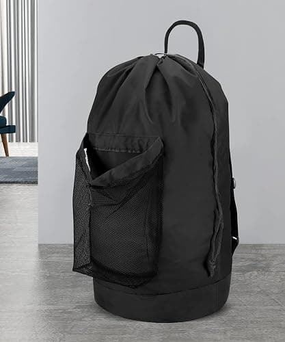 115L Large Capacity Laundry Backpack (29" H × 13" Dia) – Waterproof Heavy Duty Laundry Bag with Shoulder Straps, Perfect for College Dorm & Apartment Use thumbnail 2