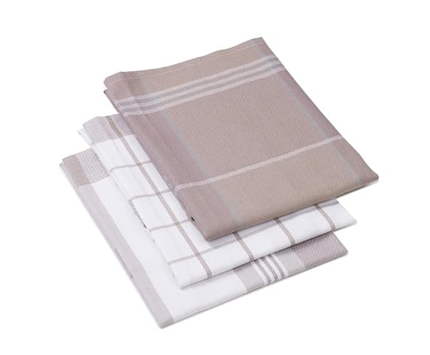 Gözze - Set di Strofinacci, 3 Pezzi, 100% Cotone, Materiale Molto Spesso (260 g/m²), 100% Cotone, 50 x 70 cm - Fango thumbnail 4