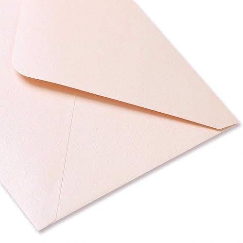 PONATIA 50 PCS/Pack A7 Envelopes, 5.25 x 7.48'' Sparkle Blush Pink Envelopes, Perfect for 5 x 7'' Wedding Invitation Cards, Graduation Invite, Acrylic Invitations, Photos thumbnail 7
