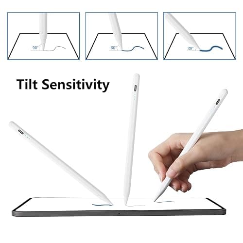 Stylus Pen for iPad A16 11th 10th 9th 8th 7th 6th Generation, iPad Pro 12.9 11 13 inch M4, iPad Air M3 M2 5th 4th 3rd Gen, iPad Mini A17 Pro 7 6 5, for Apple Pencil Pro 1st 2nd Gen Alternative (White) thumbnail 4