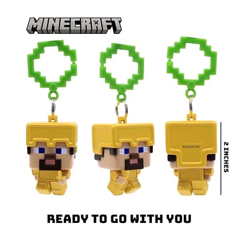 Officially Licensed Minecraft Backpack Hangers – Surprise Blind Box Figure – Durable Plastic Keychain Accessory for Backpack, Lunchbox, Gifts – Ages 3+ (Series 1) thumbnail 2