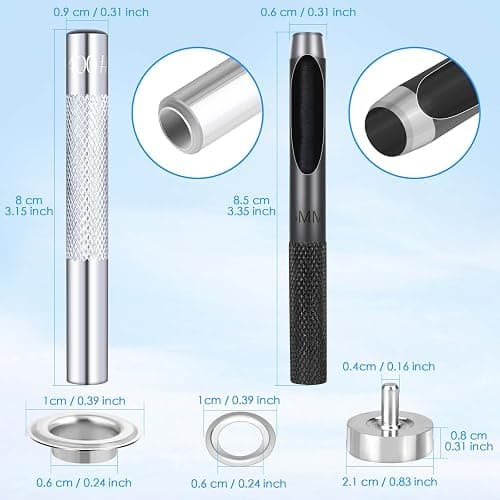 120 Sets Grommet Tool Kit 1/4 Inch, Cridoz 1/4 Grommet Eyelets Kit with Setting Tools and Storage Box for Fabric, Tarps, Curtains thumbnail 3