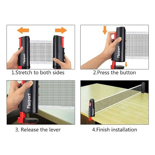 FBSPORT Ping Pong Paddle Set, Portable Table Tennis Set with Retractable Net,Rackets,Balls and Carry Bag for Indoor/Outdoor Games thumbnail 8
