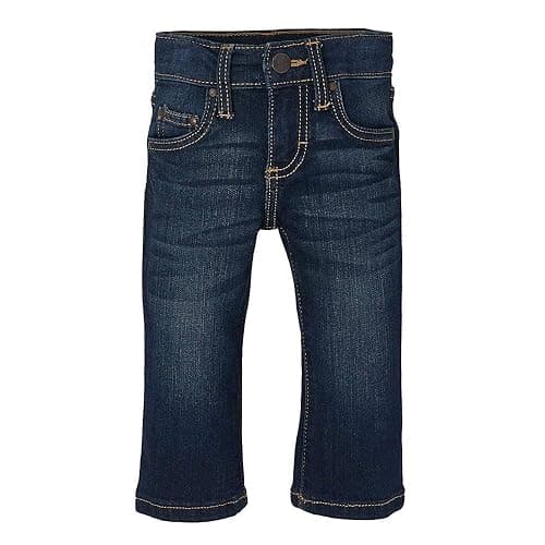 Wrangler Baby Boys' Five Pocket Boot Cut Jeans - Dark Blue - 6-9 Months