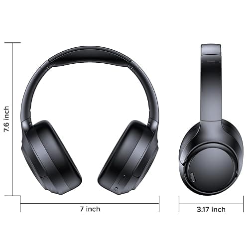 Hybrid Active Noise Cancelling Bluetooth 6.0 Headphones 120H Long Playtime, 6 ENC Mic, Over Ear Headphones Wireless, Hi-Res Audio, Memory Foam Earcup, Transparency Mode ANC Headphone for Travel Office thumbnail 8