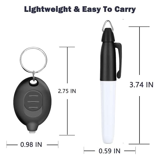 Daemson Mini LED Keychain Flashlights & Permanent Marker Pens, Badge Lights for Nurses 12 Lumen Battery Powered, Badge Reel Pen for Nurses Doctor Office Outdoor Gift (12PCS) thumbnail 4