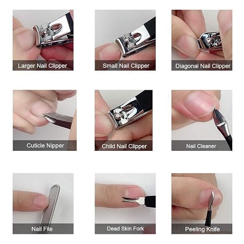 Manicure Set Professional Nail Clippers Kit Pedicure Care Tools- Stainless Steel Women Grooming Kit 18Pcs for Travel or Home (Pink) thumbnail 6