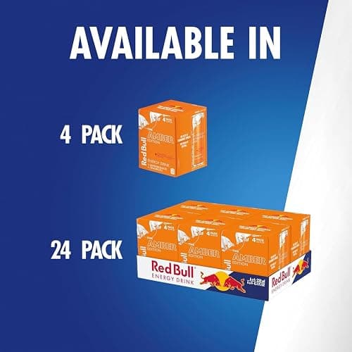 Red Bull Amber Edition Energy Drink, Strawberry Apricot, 114mg Caffeine, 12 fl oz, Pack of 8 Cans thumbnail 10
