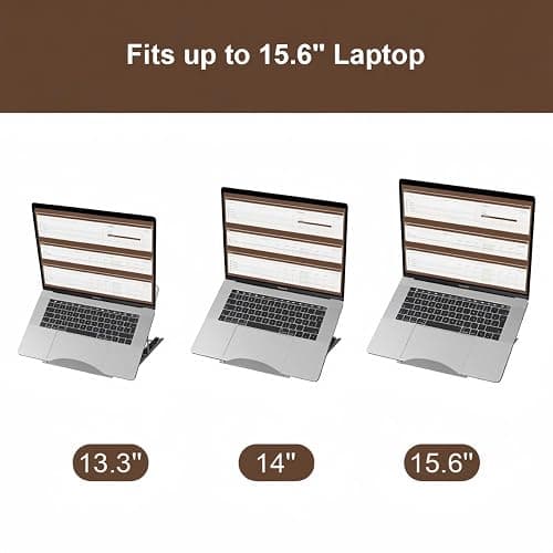 XIKEMADI Bamboo Foldable Laptop Stand Holder, 6-Level Adjustable Ergonomic Notebook Riser with Heat Dissipation for 10-17 Inch Laptops, MacBook, Tablet (Natural Bamboo) thumbnail 6