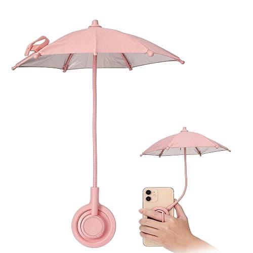 ZENELANEP Magnetic Umbrella Phone Stand for Sun Protection – Adjustable Phone Umbrella Sun Shade Shield for All Smartphones, Detachable Ring Stand, Heat-Resistant, Car Mount Compatible - Image 1