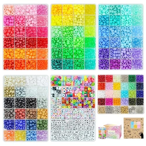 5 Boxes Pony Beads for Bracelets 1 Box Glass Beads - Image 1