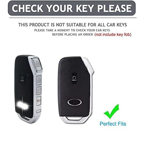 Kepdul for Kia Key Fob Cover Key Protective Holder Fit for Kia Soul Forte Telluride K5 Seltos NIRO Sportage Sorento Smart Keys Shell (Gold-Black) thumbnail 2