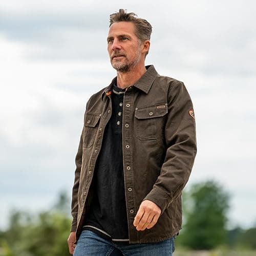 Legendary Whitetails Men's Flannel Lined Shirt Jacket Waxed Cotton Water Resistant thumbnail 4