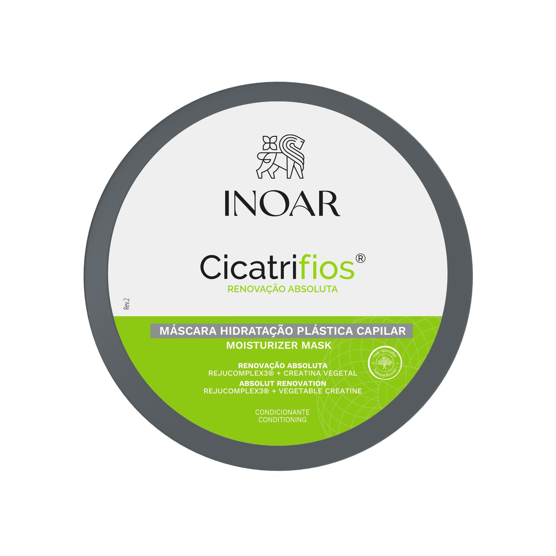 Inoar, Máscara Capilar CicatriFios – Hidratação, Brilho Intenso, Antifrizz e Recuperação dos Fios com Rejucomplex3-500g thumbnail 4