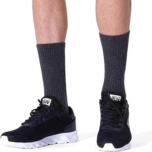 Looknniy 20 Pairs Crew Athletic Socks for Men Moisture Wicking Cushion Crew Socks for Sport Running Traveling thumbnail 5