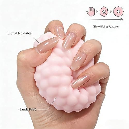 2026 New Crunchy Squishy Noisy Stress Balls Ice Skin Fidget Sensory Toys for Relaxing Anxiety Stress Relief Focus, 2pcs(Pink+Blue), Gifts thumbnail 3
