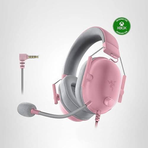 Razer BlackShark V2 X Xbox Gaming Headset: 50mm Drivers - Cardioid Mic - Lightweight - Comfortable Noise Isolating Earcups - for Xbox Series X, Series S, PS5, PC, Switch via 3.5mm Jack - Quartz Pink thumbnail 11