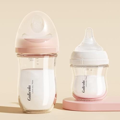 Gulicola Natural Flow Baby Bottle Silicone Nipple Level 1, Slow Flow (S), 1+ Months, 3 Counts (Pack of 1) thumbnail 2