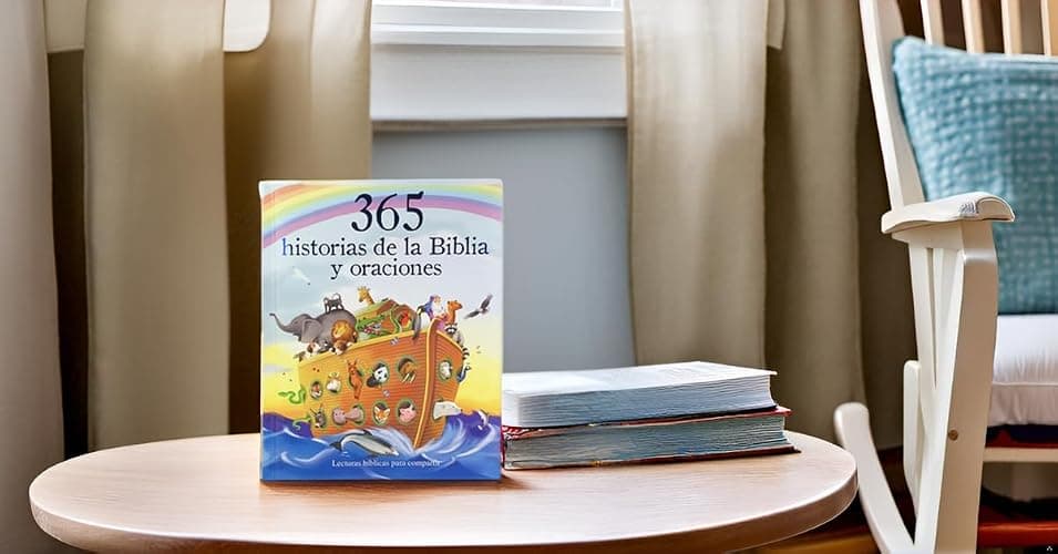 365 Historias de la Biblia y Oraciones / 365 Bible and Prayers Padded Treasury Guilded (Spanish Language), Ages 3-8 (en español) (Little Sunbeams) (Spanish Edition) thumbnail 7