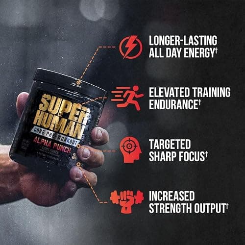 ALPHA LION Core Pre Workout Powder with Creatine for Performance, Beta Alanine for Muscle, L-Citrulline for Pump & Tri-Source Caffeine for Sustained Energy (30 Servings, Fruit Punch Flavor) thumbnail 2
