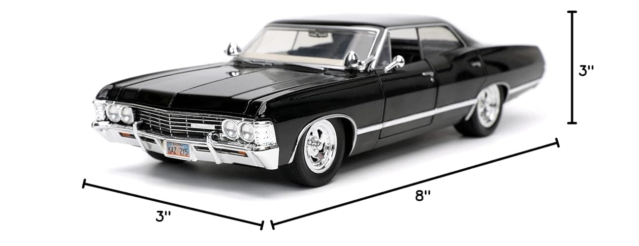 Jada Supernatural 1:24 1967 Chevy Impala Die-cast Car w/Dean Winchester Die-cast Figure, Toys for Kids and Adults thumbnail 2