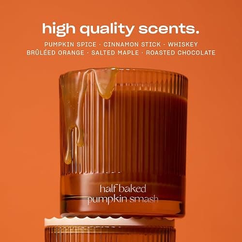 Half Baked Pumpkin Smash Scented Candle by Snif, 8.5oz | Festive Fall Candle | 50+ Hours| 100% Cotton Fiber Wicks | Soy Wax Blend | Non-Toxic, Vegan thumbnail 4
