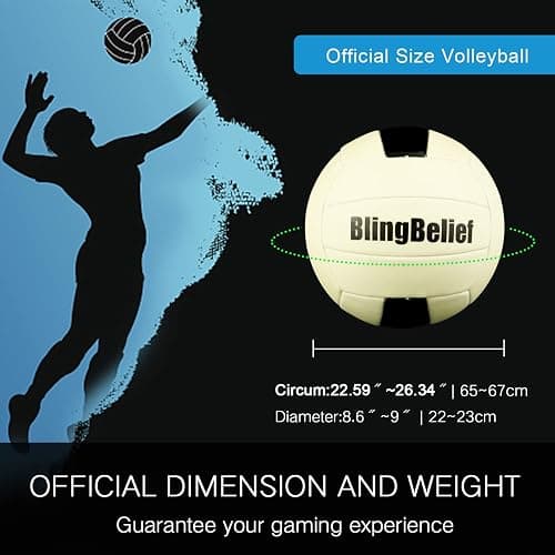 blingbelief Super Bright Glow in The Dark Baseball,Soccer Ball,Volleyball,Football, Light Up Luminous Baseball, Official Size and Weight Football, Recreational Use Practice Volleyball thumbnail 4