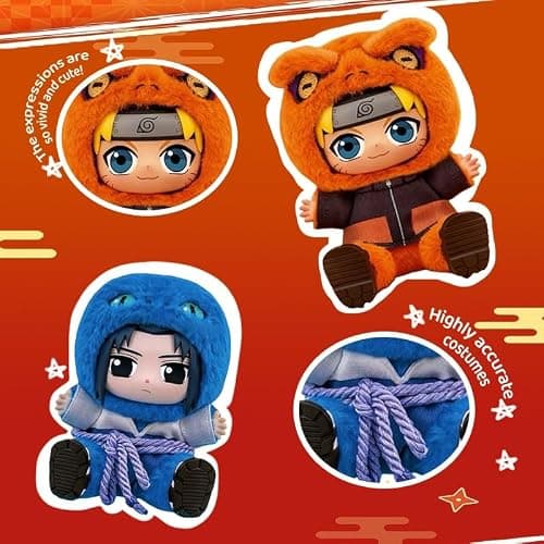 MINISO Naruto Shippuden × Cute Beasts Sitting Party Series Figure Blind Box, Collectible Ornament, Cartoon Theme, Multicolor thumbnail 6