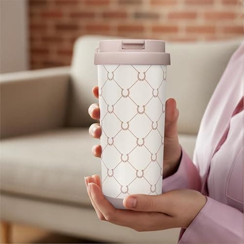 SANDJEST Horse Tumbler - Stainless Steel 2-in-1 Lid Coffee Tumbler 18 oz, Insulated Travel Mug Gift for Horse Lovers Women Girl, Birthday Christmas thumbnail 8