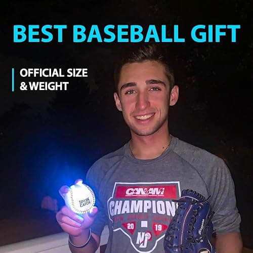 SPARK CATCH Light Up Baseball, Glow in The Dark Baseball, Sports Gear Accessories Gifts for Boys 8 9 10 11 12 13 14 15 Years Old, Kids Teens All Ages Gift Ideas thumbnail 3