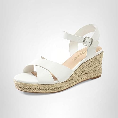 DREAM PAIRS Women's Espadrille Wedge Sandals | Adjustable Buckle, Dressy Platform Sandals Casual Summer, Comfortable High Heeled Wedges, Fashion Dressy Shoes thumbnail 11