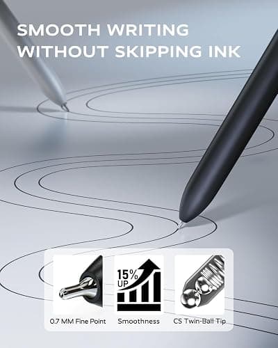 STAGEEK Black Gel Pens, 6Pcs Fine Point Smooth Writing Pens with 3 Extra Refills, Quick Dry Black Ink Pens for Journaling, Office, Note Taking, School Supplies, Nurse Aesthetic(Black Gray White) thumbnail 4