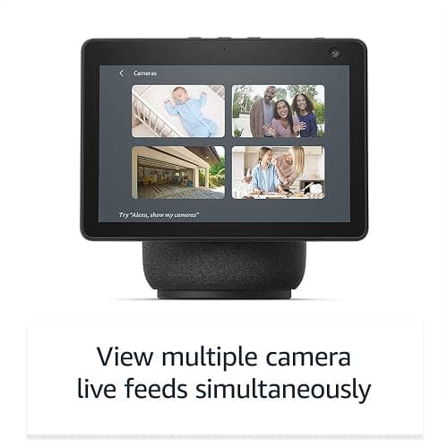 Amazon Echo Show 10 (newest model), HD smart display with premium sound, motion and Alexa, Charcoal - Charcoal - Device Only thumbnail 2