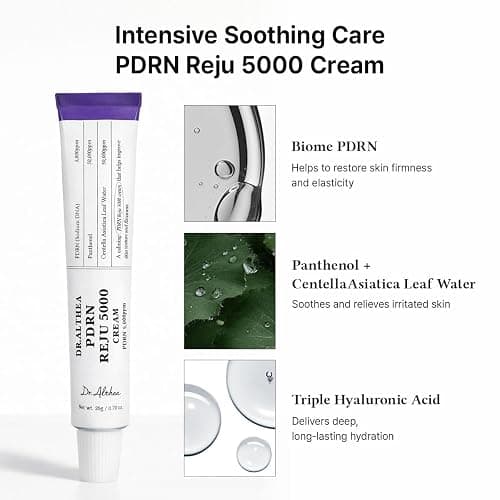 Dr.Althea PDRN Reju 5000 Cream | Biome PDRN Cream for Irritated, Sensitive Skin | Soothing Face Moisturizer with Panthenol and Centella | Korean Vegan Skin Care for All Skin Types, 0.7 Fl Oz thumbnail 3