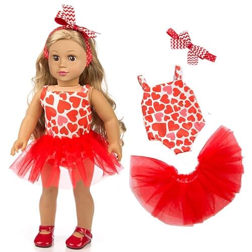 ZQDOLL 19 pcs American Doll Clothes Gift for 18 inch Doll Clothes and Accessories, Including 10 Complete Sets of Clothing thumbnail 5